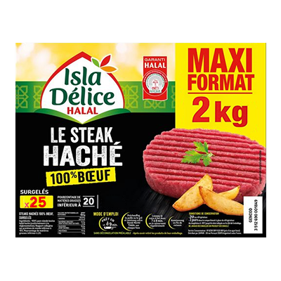 Pro-Inter | Isla Délice 2kg | Steak haché 100% 