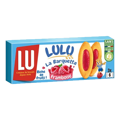 Pro-Inter | Barquette Lulu 120g | Biscuits à la framboise 