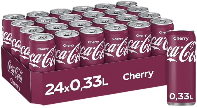 Pro-Inter | Coca-Cola 24x33cl | Soda au cola saveur cerise 