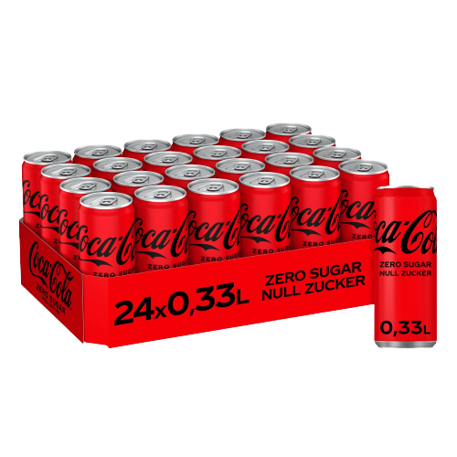 Pro-Inter | Coca-Cola 24x33cl | Soda au cola sans sucre 