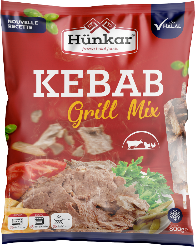 Pro-Inter | Hunkar 800g | Lamelle de kebab grill mix 